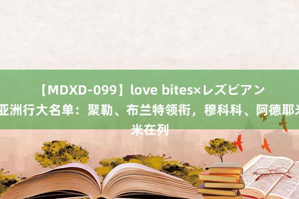 【MDXD-099】love bites×レズビアン 多特亚洲行大名单：聚勒、布兰特领衔，穆科科、阿德耶米在列