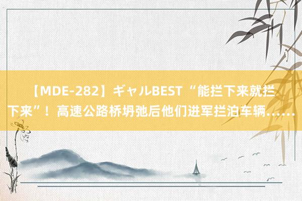 【MDE-282】ギャルBEST “能拦下来就拦下来”！高速公路桥坍弛后他们进军拦泊车辆……