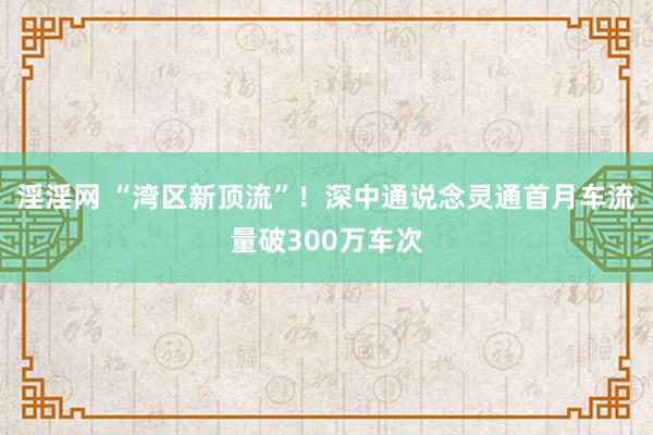 淫淫网 “湾区新顶流”！深中通说念灵通首月车流量破300万车次