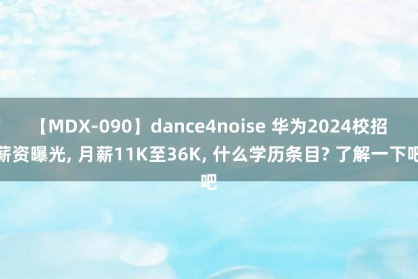 【MDX-090】dance4noise 华为2024校招薪资曝光， 月薪11K至36K， 什么学历条目? 了解一下吧