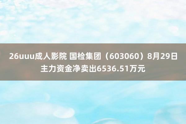 26uuu成人影院 国检集团（603060）8月29日主力资金净卖出6536.51万元