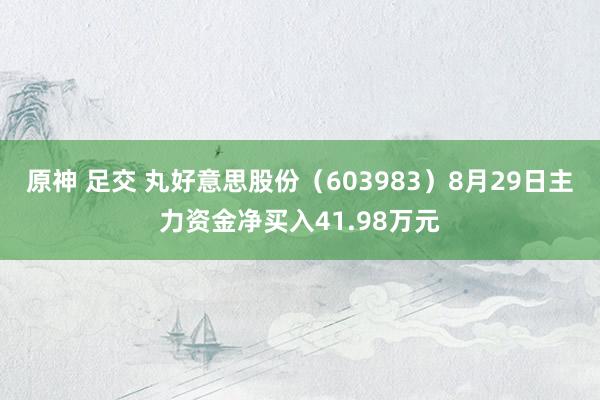 原神 足交 丸好意思股份（603983）8月29日主力资金净买入41.98万元