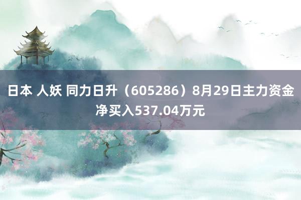 日本 人妖 同力日升（605286）8月29日主力资金净买入537.04万元