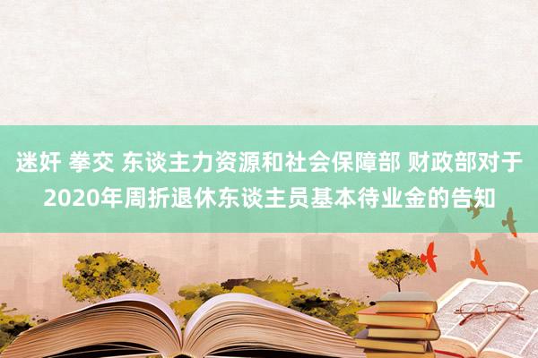 迷奸 拳交 东谈主力资源和社会保障部 财政部对于2020年周折退休东谈主员基本待业金的告知